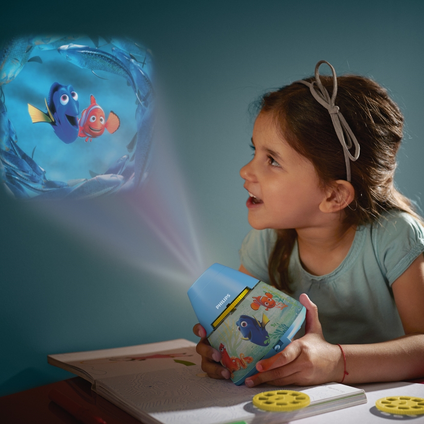 Philips 71769/90/16 - Kinder-Projektor DISNEY FINDING DORY LED/0,1W/3xAAA