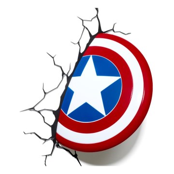 Philips 71787/32/16 - 3D-Kinderwandleuchte MARVEL CAPTAIN AMERICA LED/3xAA