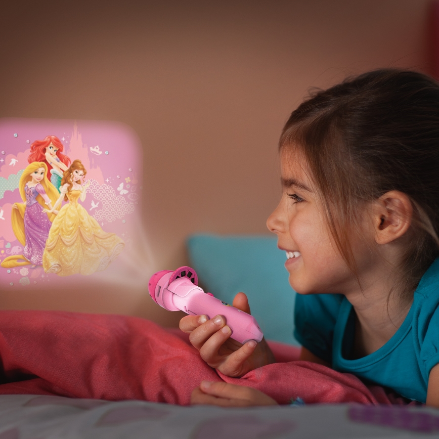 Philips 71788/28/16 - Kinder-Projektor DISNEY PRINCESS LED/3xLR44