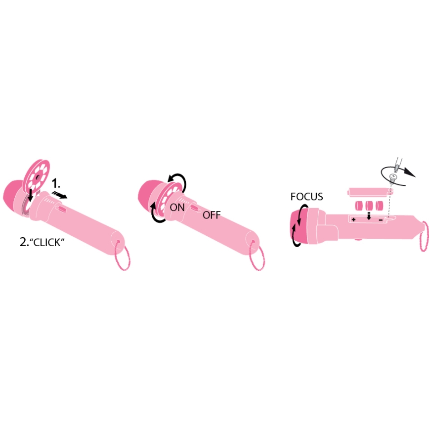 Kinder-Projektor LED/3xLR44