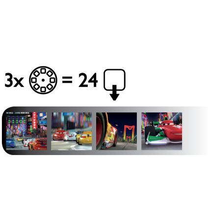 Philips 71788/32/16 - Kinder-Projektor DISNEY CARS LED/3xLR44