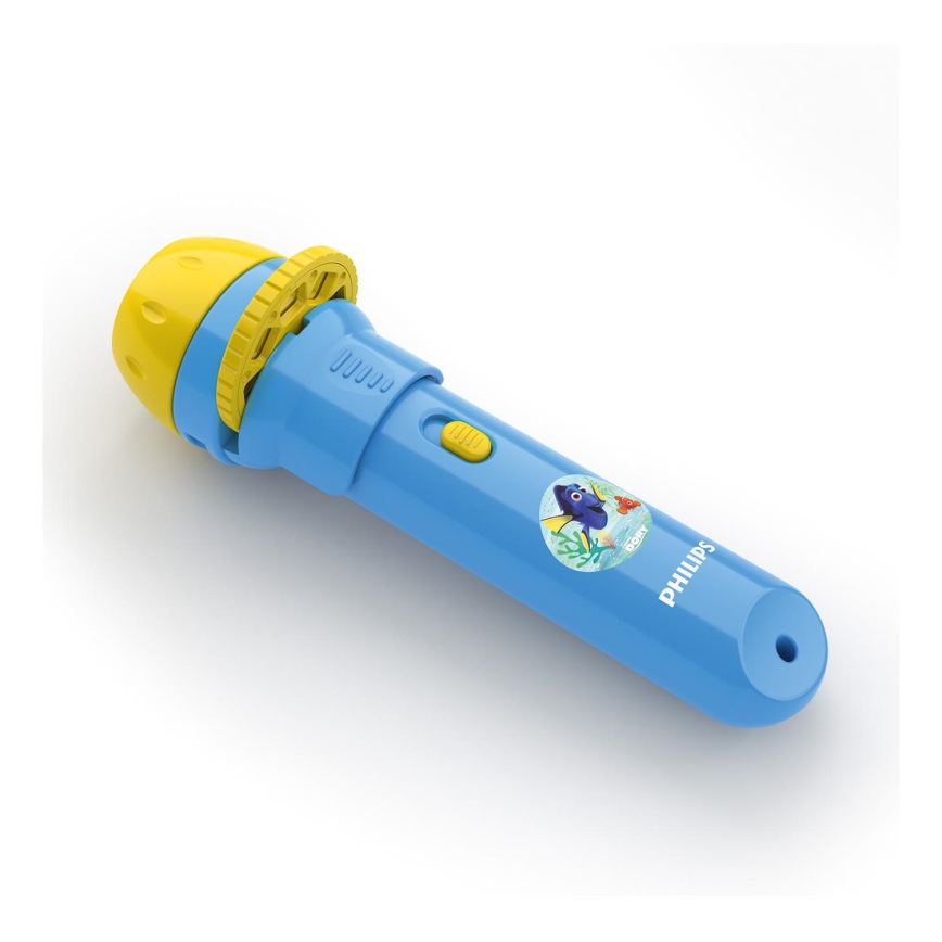 Philips 71788/90/16 - LED-Taschenlampe für Kinder und Projektor DISNEY DORY LED/3xLR44