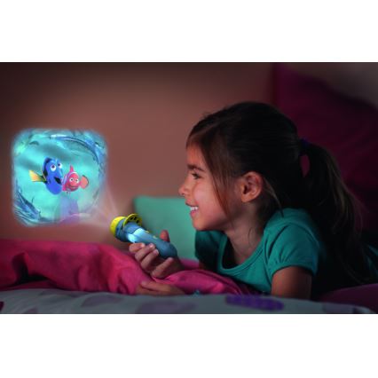 Philips 71788/90/16 - LED-Taschenlampe für Kinder und Projektor DISNEY DORY LED/3xLR44