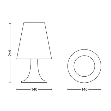 Philips - LED-Kindertischlampe 1xLED/2,3W/230V