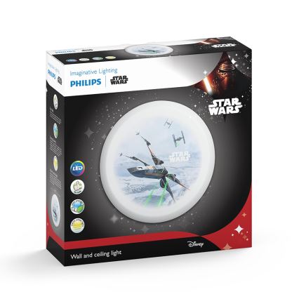 Philips 71884/51/P0 - LED Kinder Wandleuchte STAR WARS 4xLED/2,5W/230V
