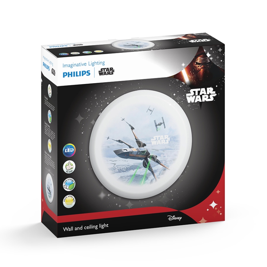 Philips 71884/51/P0 - LED Kinder Wandleuchte STAR WARS 4xLED/2,5W/230V