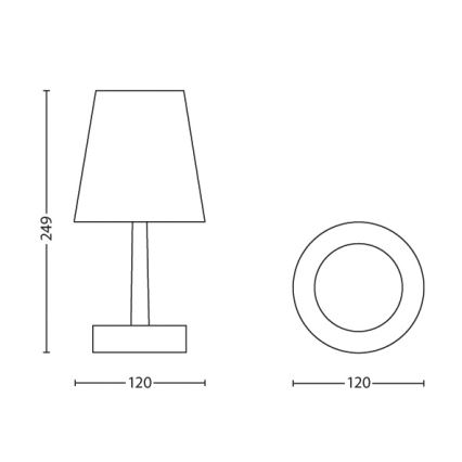 Philips - LED-Kinder-Tischlampe 1xLED/0,6W/3xAAA