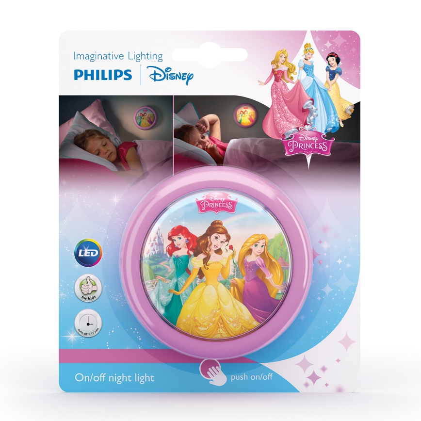 Philips 71924/28/16 - Kinderleuchte DISNEY PRINCESS LED/0,3W/2xAAA