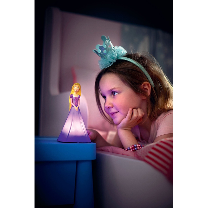 Philips 71944/20/P0 - LED Kinder Tischlampe PRINCESS RAPUNZEL 2xLED/0,2W/3V