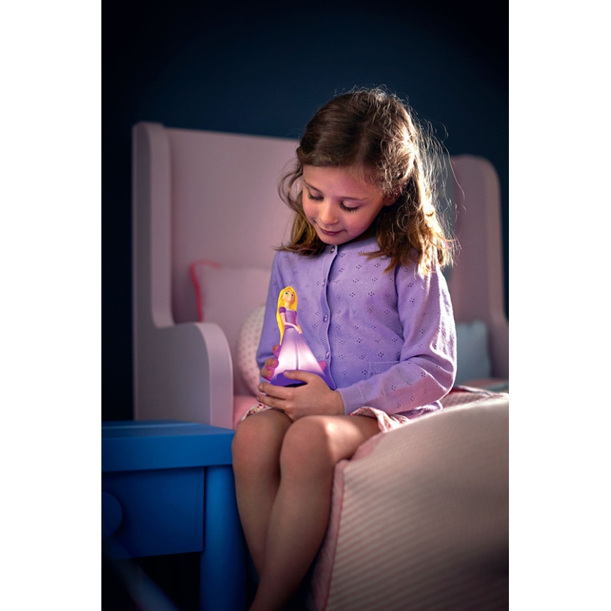 Philips 71944/20/P0 - LED Kinder Tischlampe PRINCESS RAPUNZEL 2xLED/0,2W/3V