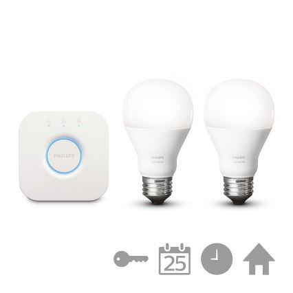 Philips 8718696449554 - Basic Set HUE, 2xE27/9,5W + zařízení k propojení