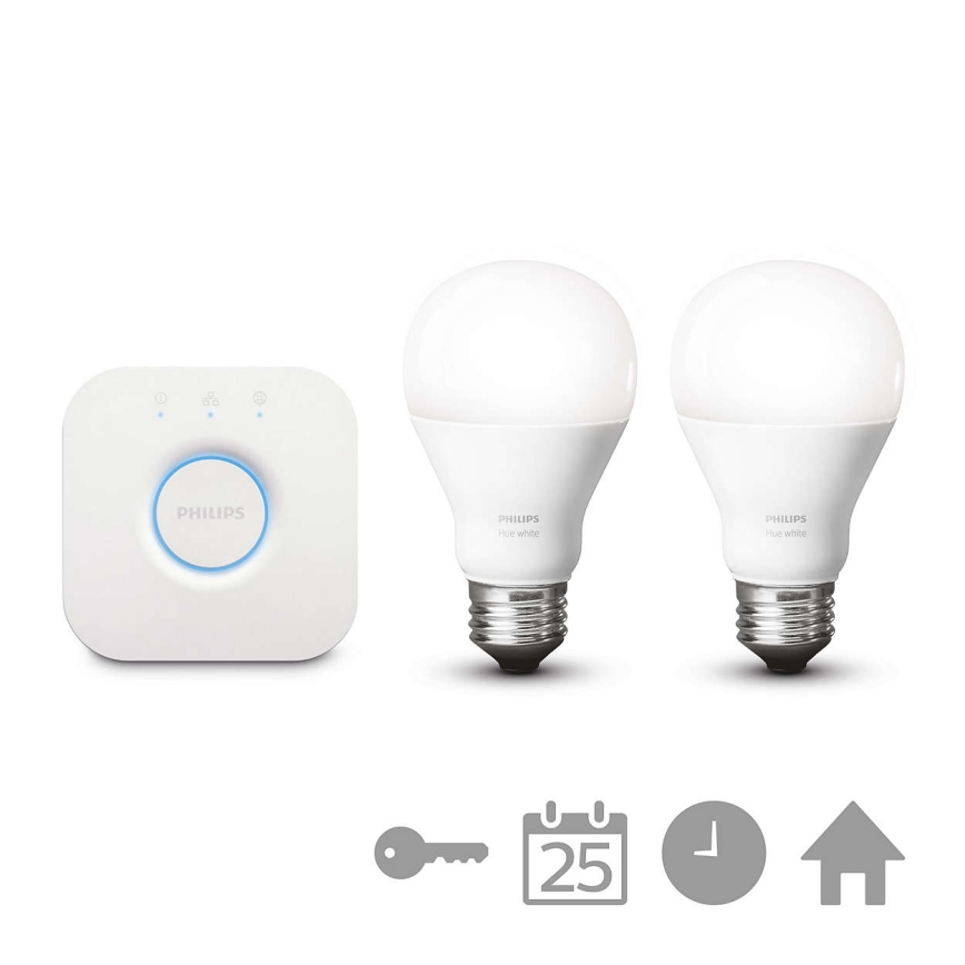 Philips 8718696449554 - Basic Set HUE, 2xE27/9,5W + zařízení k propojení