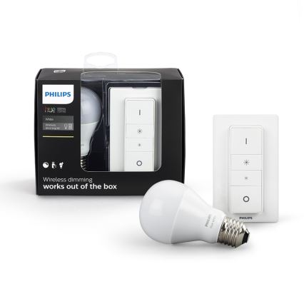 LED dimmbare Glühbirne Philips Hue WIRELESS DIMMING KIT 1xE27/9,5W/230V