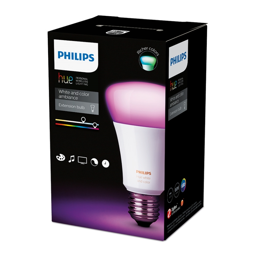 Philips 8718696592984 - Žárovka HUE WHITE AND COLOR AMBIANCE 1xE27/10W/230V