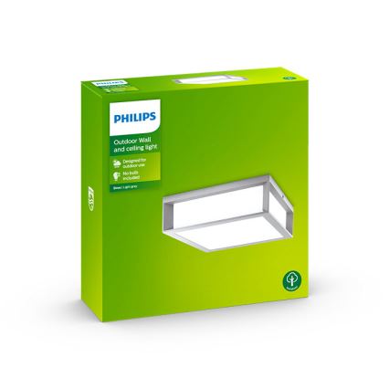 Philips - Außendeckenleuchte 2xE27/14W/230V IP44 grau