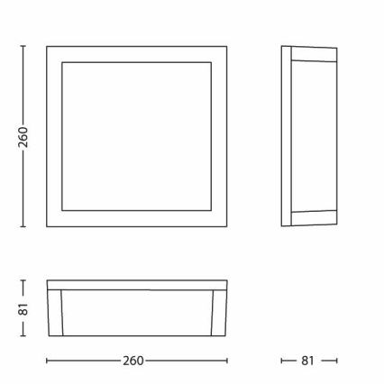 Philips - Außendeckenleuchte 2xE27/14W/230V IP44 grau