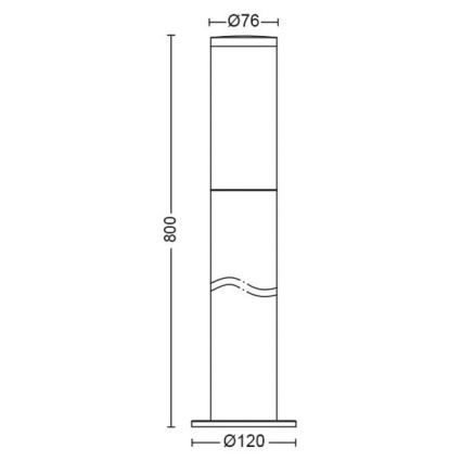 Philips - Außenlampe 1xE27/20W/230V 80 cm IP44