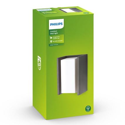 Philips - Außenwandbeleuchtung BRIDGE 1xE27/15W/230V IP44