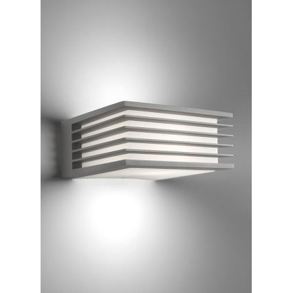 Philips - Außenwandbeleuchtung SHADES 1xE27/15W/230V IP44 grau