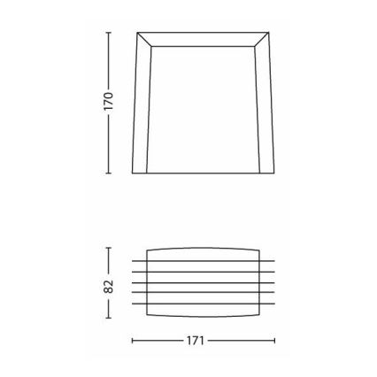 Philips - Außenwandbeleuchtung SHADES 1xE27/15W/230V IP44 grau