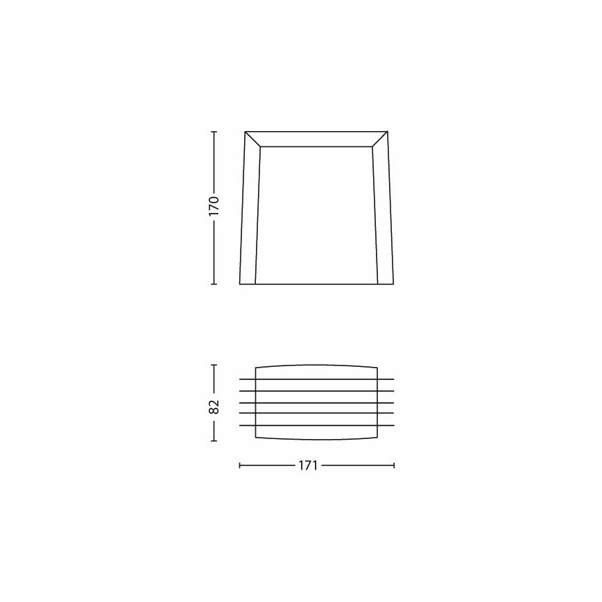 Philips - Außenwandbeleuchtung SHADES 1xE27/15W/230V IP44 grau