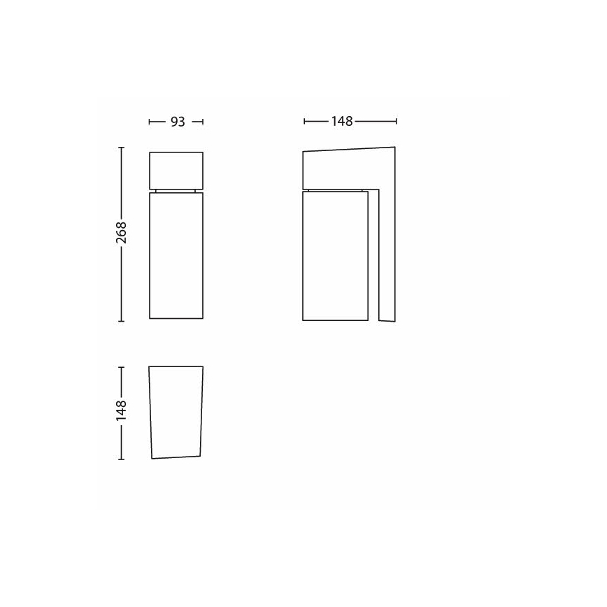 Philips - Außenwandleuchte 1xE27/23W/230V IP44 anthrazit