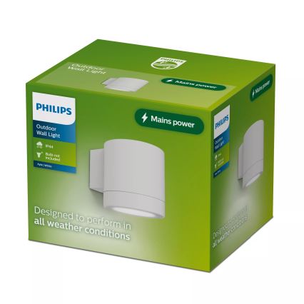 Philips - Außenwandleuchte FYLX 1x GU10/5W/230V weiß IP44