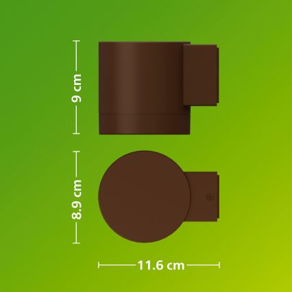 Philips - Außenwandleuchte FYLX 1xGU10/5W/230V braun IP44