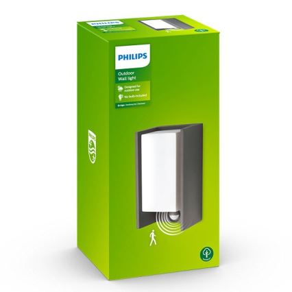 Philips - Außenwandleuchte mit Sensor BRIDGE 1xE27/15W/230V IP44