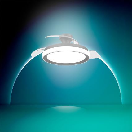 Philips - Dimmbare LED-Deckenleuchte mit Ventilator BLISS LED/35W/230V schwarz + Fernbedienung