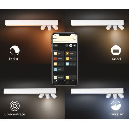 Philips - LED RGBW dimmbares Einbauleuchte CENTRIS LED/25W/230V+3xGU10/5,7W