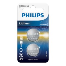 Philips CR2032P2/01B - 2 Stück Lithium Knopfzellen CR2032 MINICELLS 3V 240mAh