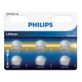 Philips CR2032P6/01B - 6 Stück Lithium-Knopfzelle CR2032 MINICELLS 3V 240mAh