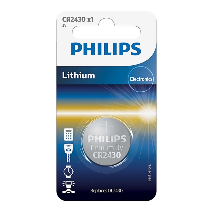 Philips CR2430/00B - Lithium Knopfzelle CR2430 MINICELLS 3V 300mAh