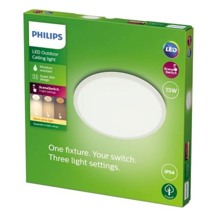 Philips - Dimmbare LED-Außenleuchte SCENE SWITCH LED/15W/230V IP54 weiß