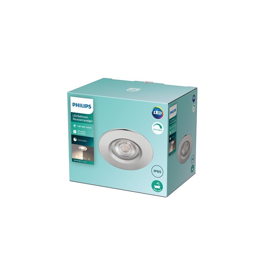 Philips - Dimmbare LED-Badezimmer-Einbauleuchte DIVE 1xLED/5W/230V IP65