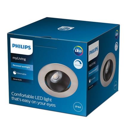 Philips - Dimmbare LED-Badezimmerleuchte ABROSA 1xLED/9W/230V IP44