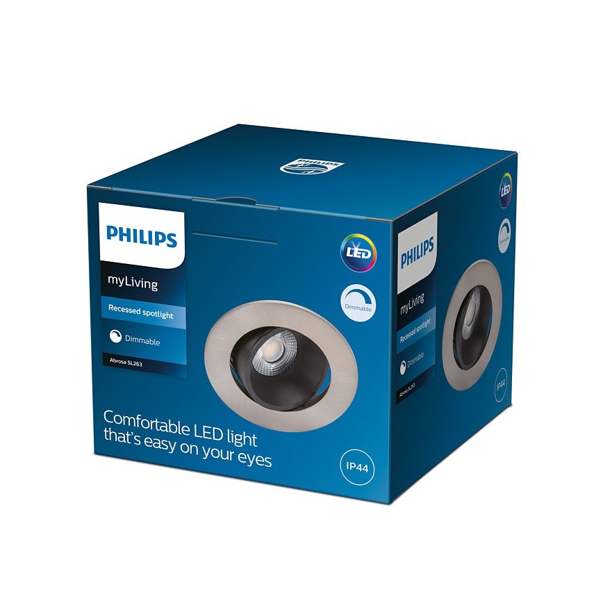 Philips - Dimmbare LED-Badezimmerleuchte ABROSA 1xLED/9W/230V IP44