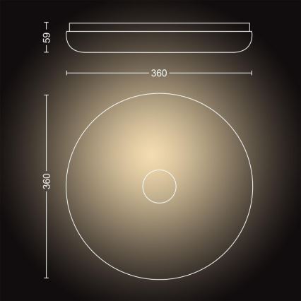 Philips - dimmbare LED Badezimmerleuchte Hue STRUANA LED/27W/230V IP44