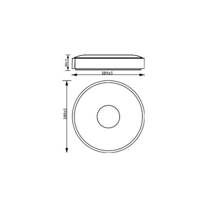 Philips - Dimmbare LED-Deckenleuchte COINER SCENE SWITCH LED/24W/230V 2700K schwarz