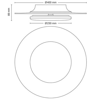 Philips- Dimmbare LED-Deckenleuchte SCENE SWITCH LED/30W/230V 2700K silbern