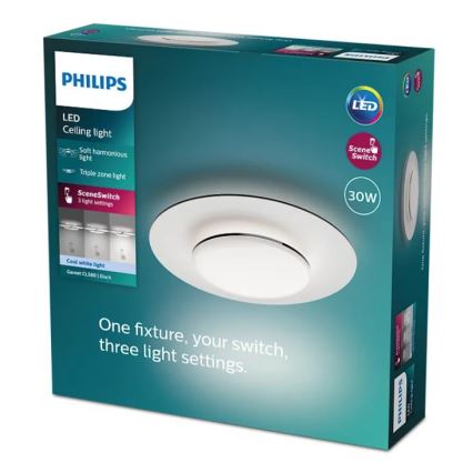 Philips- Dimmbare LED-Deckenleuchte SCENE SWITCH LED/30W/230V 4000K schwarz