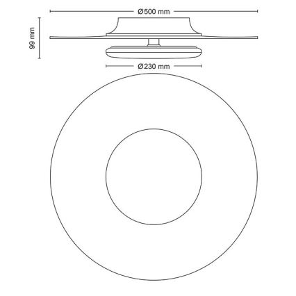 Philips- Dimmbare LED-Deckenleuchte SCENE SWITCH LED/40W/230V 4000K silbern