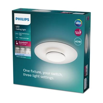 Philips- Dimmbare LED-Deckenleuchte SCENE SWITCH LED/40W/230V 4000K schwarz