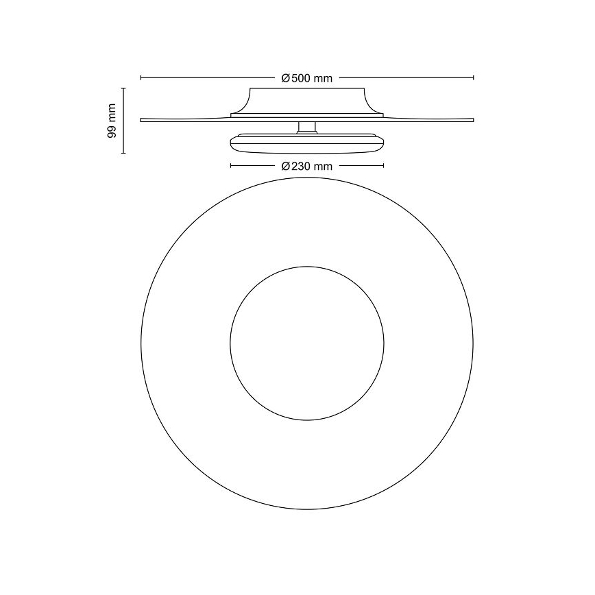 Philips- Dimmbare LED-Deckenleuchte SCENE SWITCH LED/40W/230V 4000K schwarz
