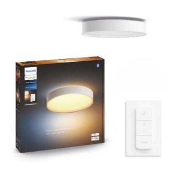 Philips - Dimmbare LED-Deckenleuchte Hue, 33,5 W, 230 V, 2200–6500 K, Ø 425 mm, weiß + Fernbedienung