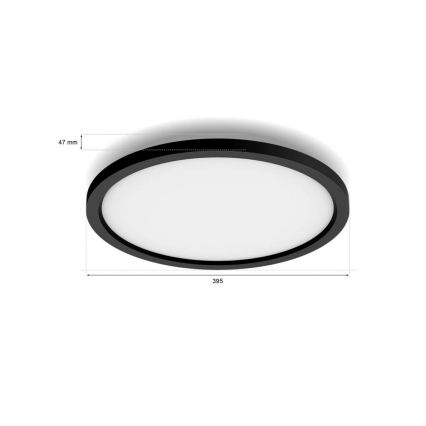 Philips - LED dimmbar Deckenleuchte Hue AURELLE LED/21W/230V 2200-6500K Ø 39,5 cm schwarz