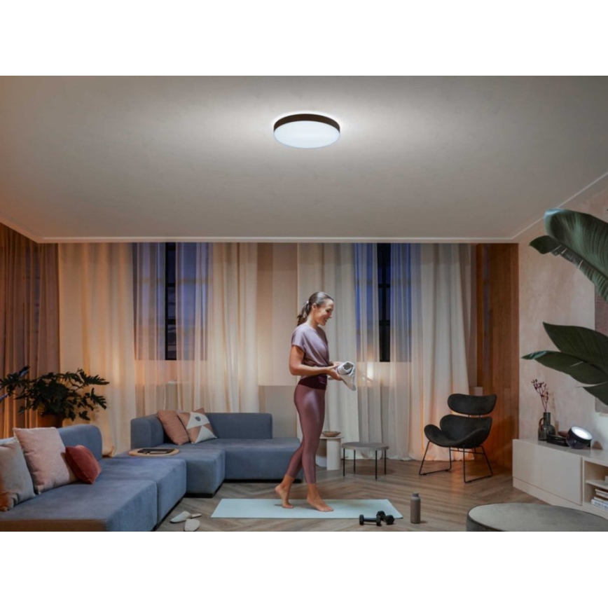 Philips - LED dimmbare Deckenleuchte Hue LED/33,5W/230V 2200-6500K Ø 425 mm schwarz + Fernbedienung