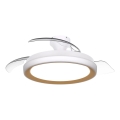 Philips - Dimmbare LED-Deckenleuchte mit Ventilator BLISS LED/35W/230V gold + Fernbedienung
