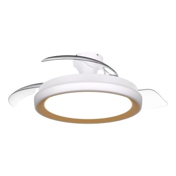 Philips - Dimmbare LED-Deckenleuchte mit Ventilator BLISS LED/35W/230V gold + Fernbedienung